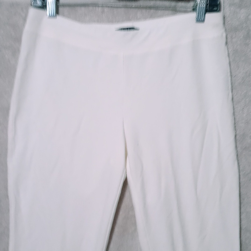 Eileen Fisher S/P Washable Stretch Crepe Slim Leg Ankle Pants White Skinny - Picture 2 of 9
